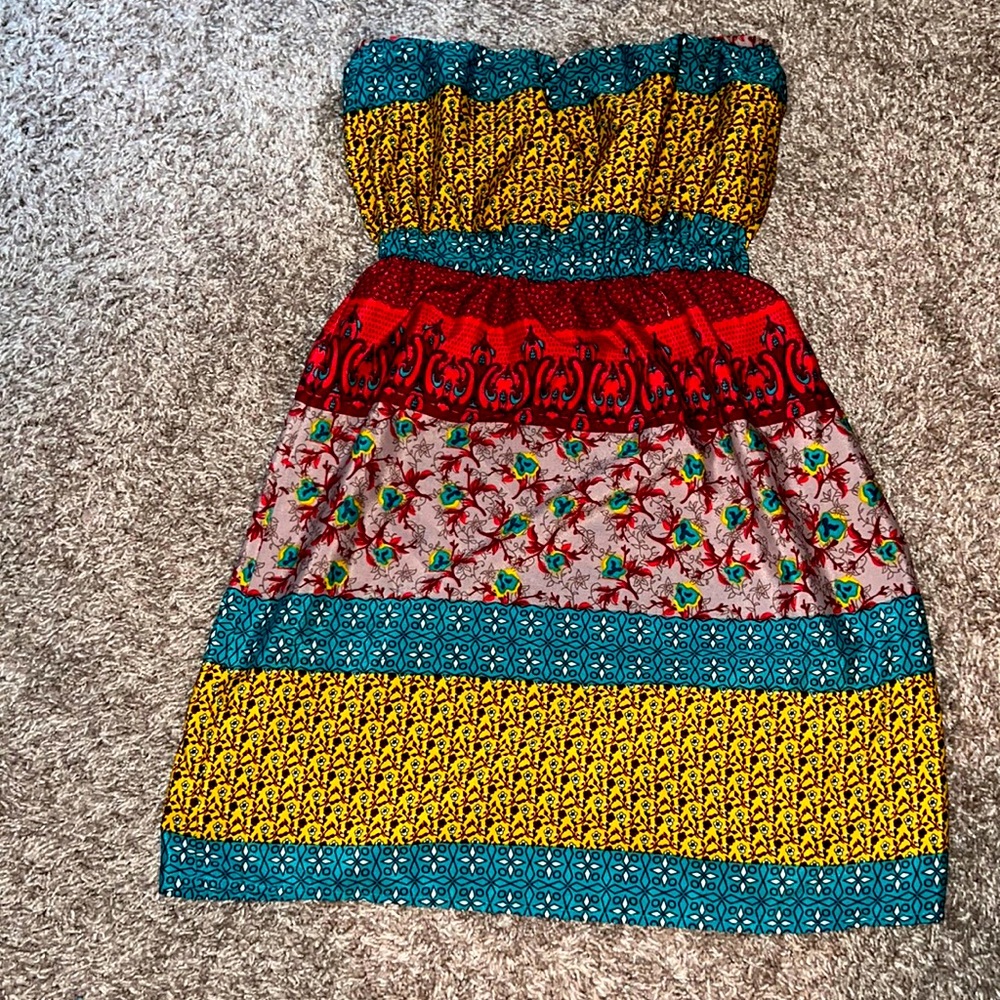 Strapless Bohemian Dress